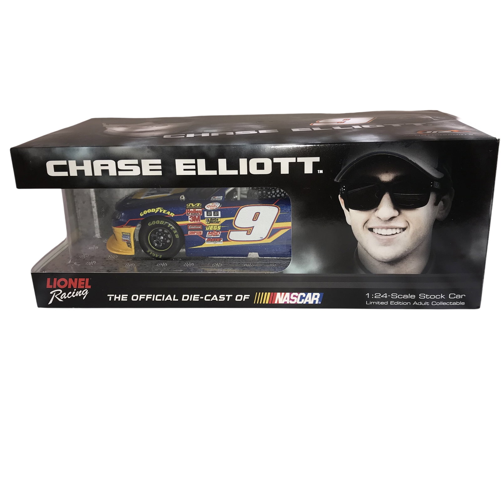 Lionel Racing Chase Elliott Autographed #9 NAPA 2015 Chevrolet Camaro 1:24 Scale Die-Cast Stock Car: Lionel Racing Action Racing Collectables 1:24 scale die-cast model of Chase Elliott's #9 NAPA 2015 Chevrolet Camaro for JR Motorsports. The vehicle features a silver ink autograph by Chase Elliott on