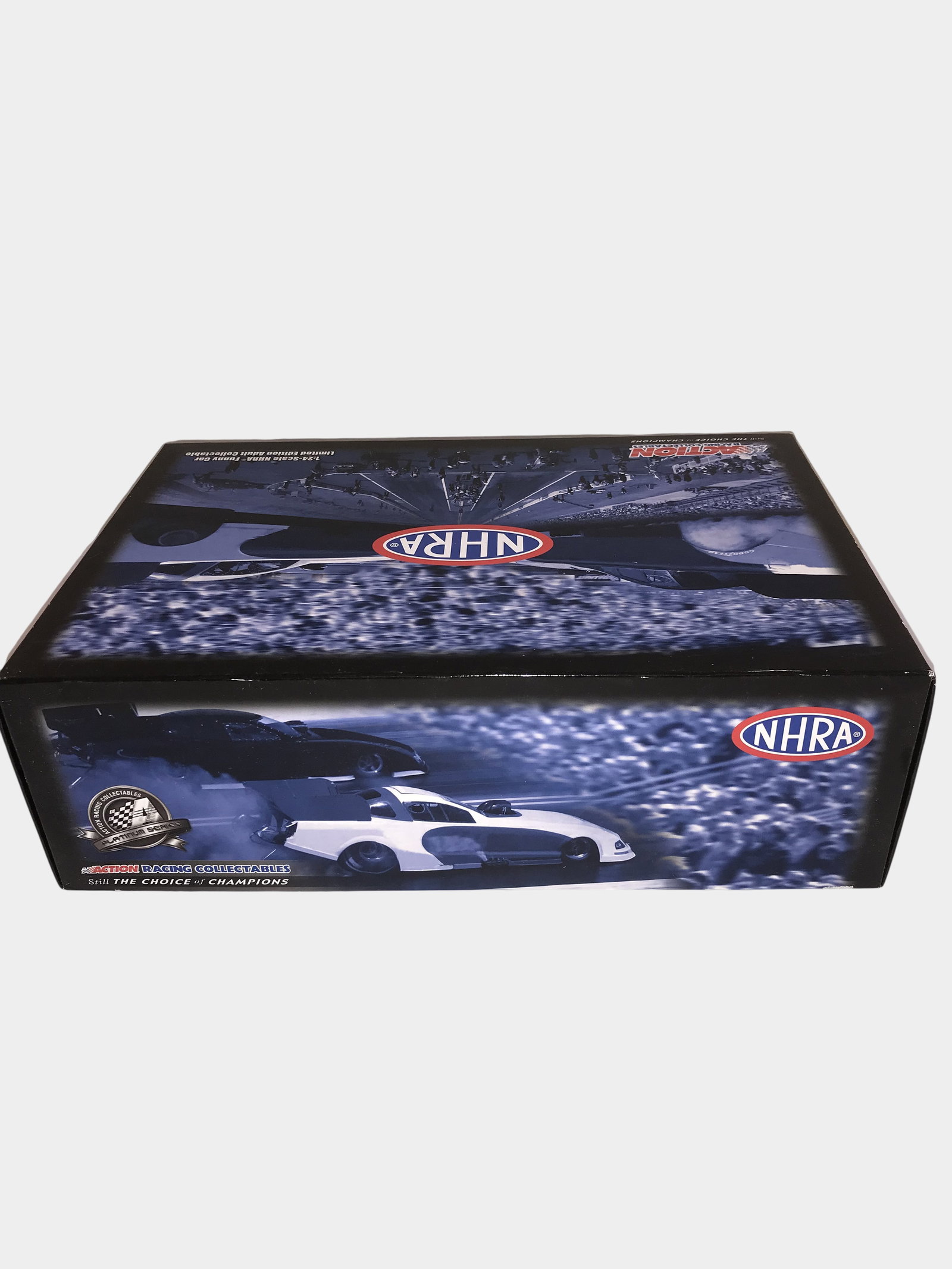 Action Racing Collectables 1:24 Scale Tony Pedregon 2009 Jimmie Johnson Foundation NHRA Funny Car: This model is manufactured by Action Racing Collectables as part of the Platinum Series. It is a 1:24 scale representation of Tony Pedregon's 2009 Chevrolet Funny Car, featuring a special livery for t