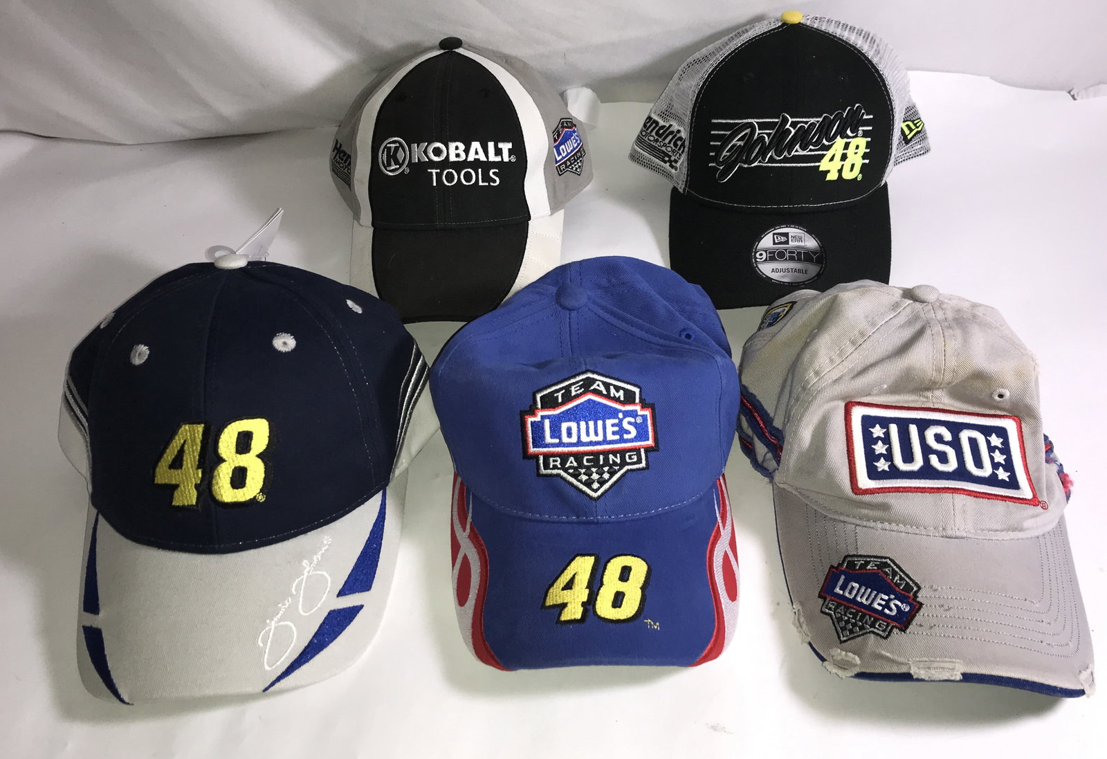 Jimmie Johnson Lowe’s #48 Hats (5): All appear to have never been worn