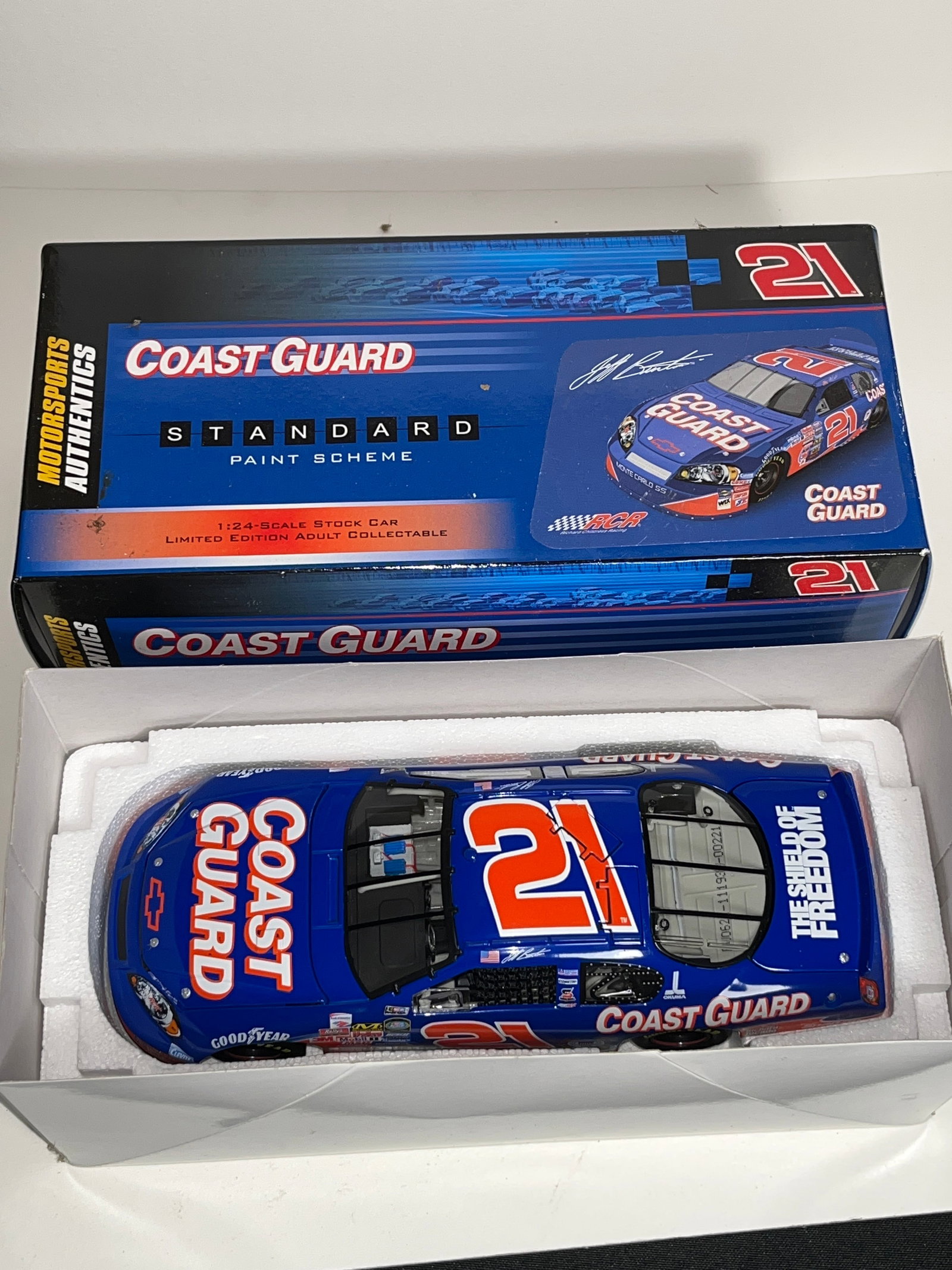 Jeff Burton #21 US Coast Guard 2006 Monte Carlo LE: Limited Edition 1 of 288, Die cast 1:24 in original box, looks brand new!