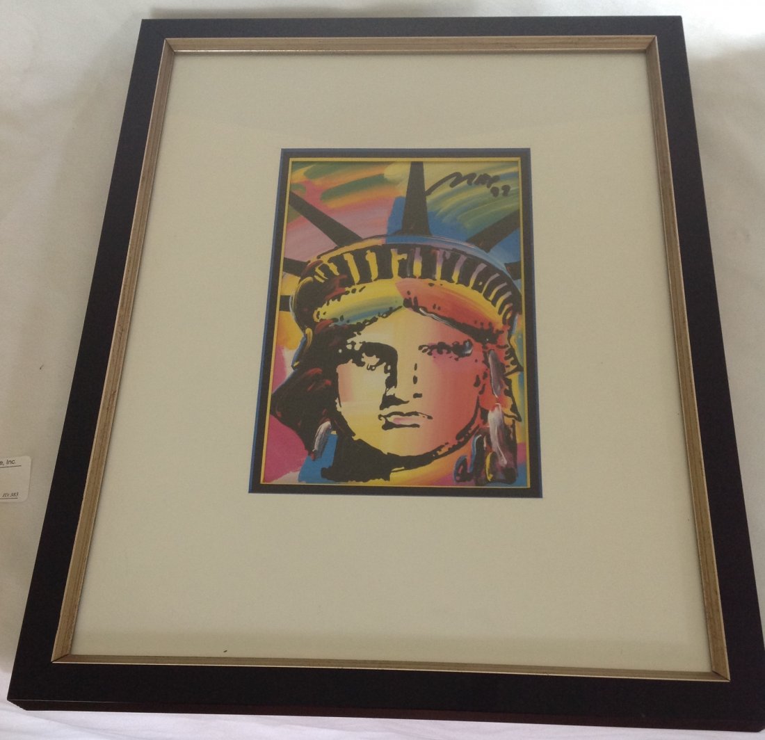 Lady Liberty Peter Max: L-13.5 H-17