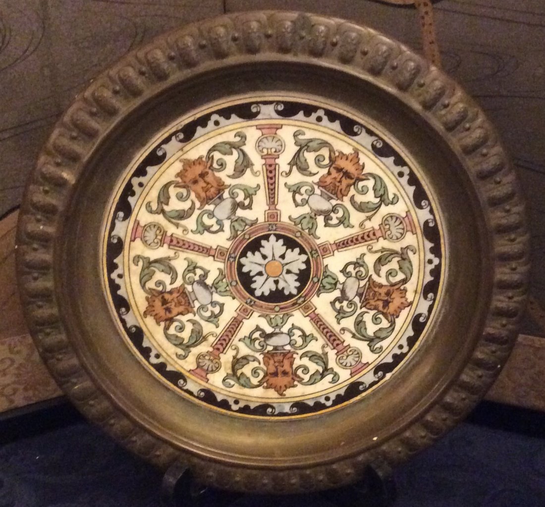 Minton Brass Framed Tile: Minton Brass Framed Tile