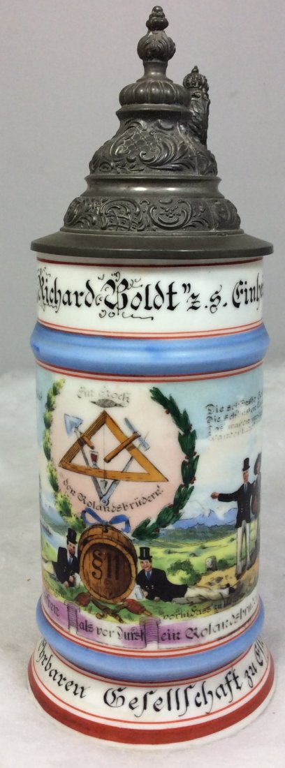 Masonic Richard Boldt Stein: royal crested top