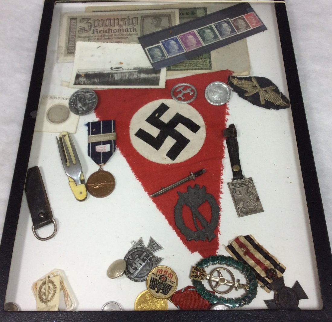 Nazi Medals, Pendants, and Stamp Coll.: Decals, medals, buttons, pendants...etc.