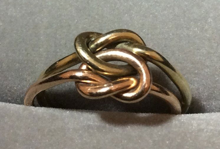 14k gold ring love knot set (1 of 1)