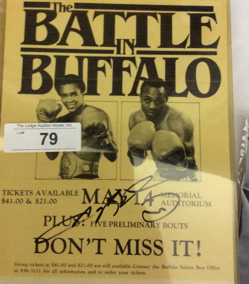 Sugar Ray Leonard autographed poster "Battle In (1 of 1)