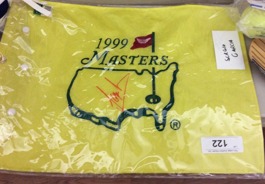 Sergio Garcia 1999 Master flag autographed: N/A