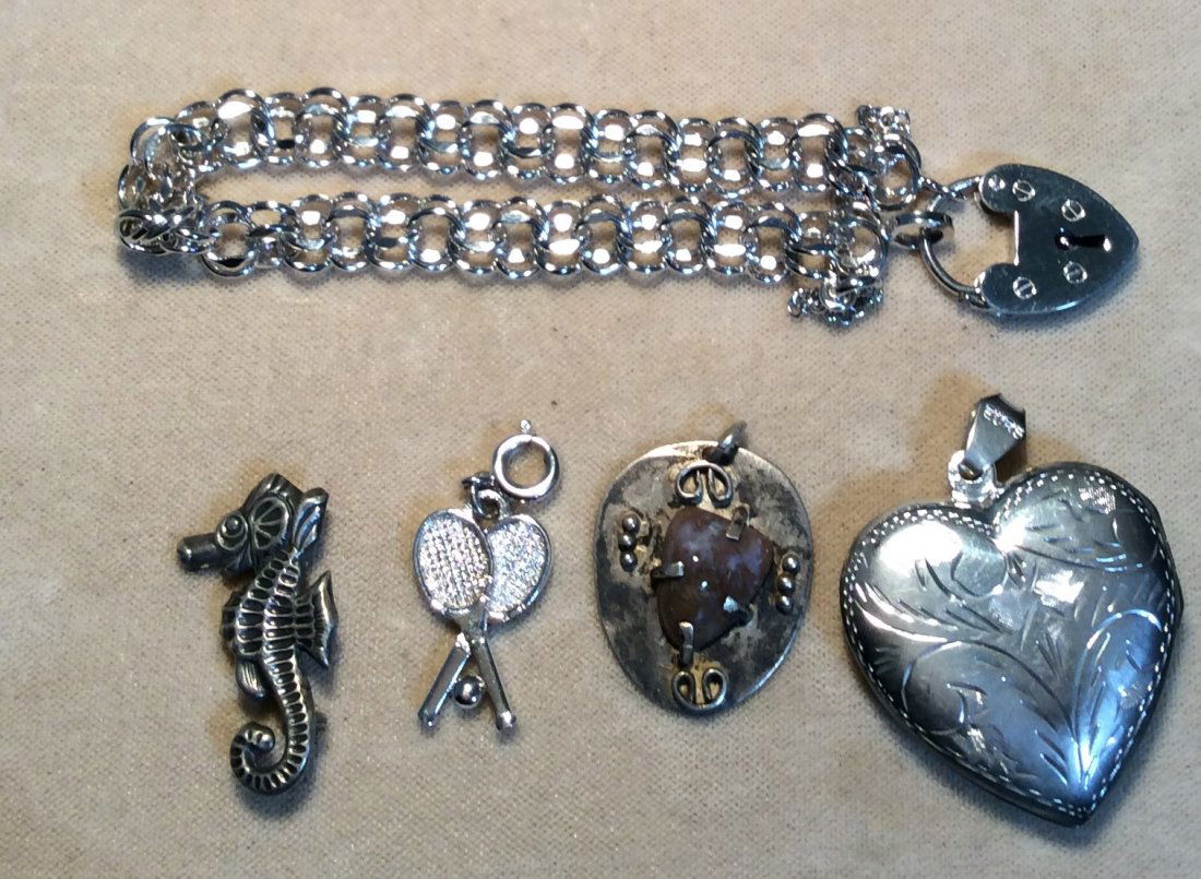 Charm Bracelets & More: Sterling Charm Bracelet, Locket and SeaHorse