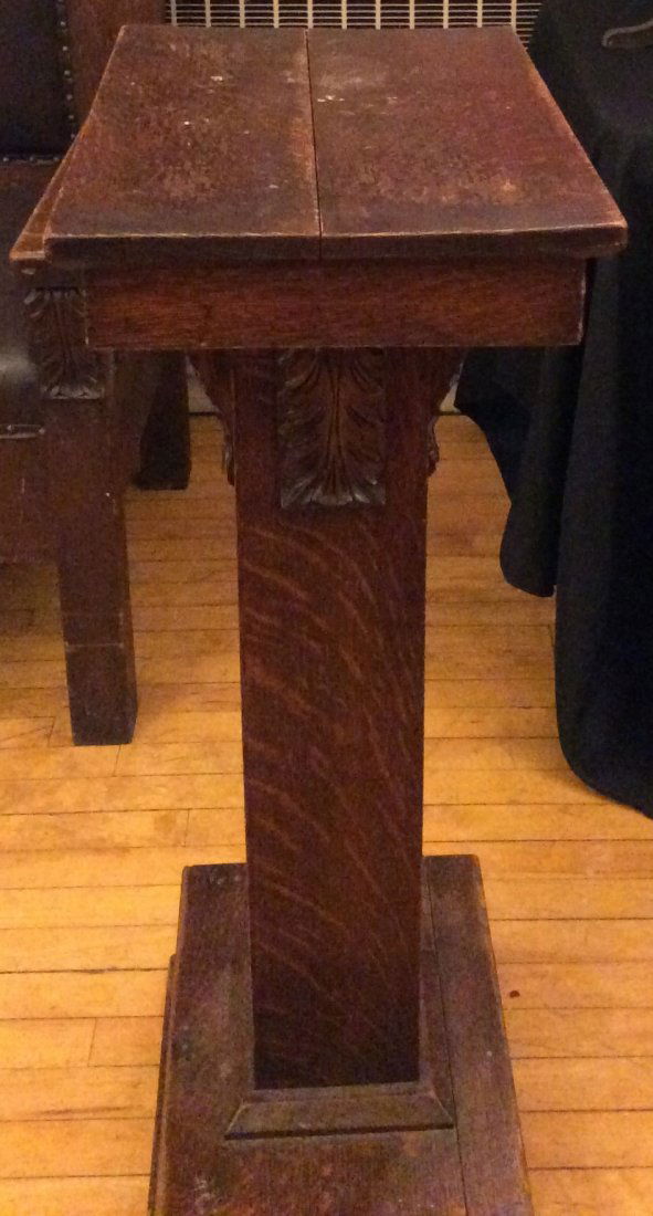 Rectangular Oak Pedestal (1 of 2)