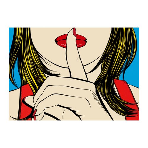Shhhh Picture Red Lips: Product dimensions Width: 27 ½ " Height: 19 ¾ Width: 70 cm Height: 50 cm Key features - Motif created by Deborah Azzopardi. Weight: 5lb Quantity: 1 Weight: 2.3 kg Quantity: 1 Care instructions Wipe