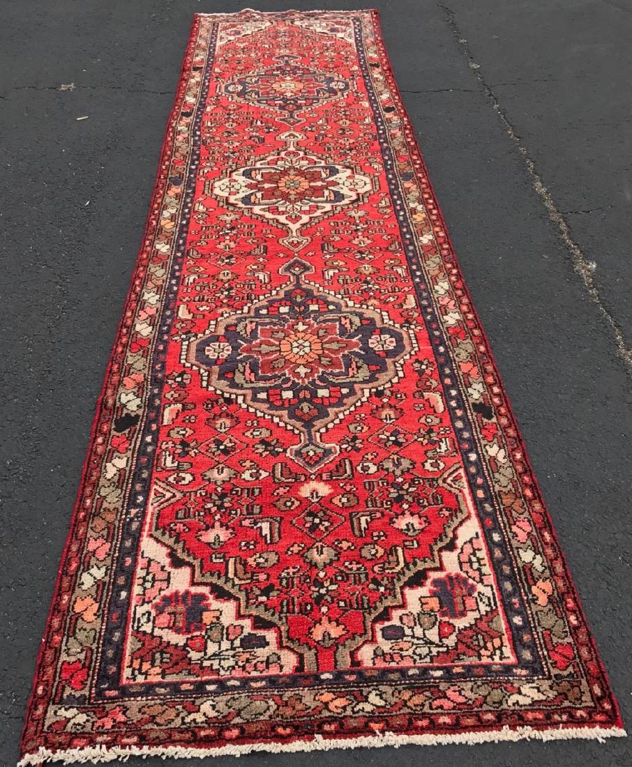 ORIENTAL RUG 3'5" X 13'9" HAMEDAN: ORIENTAL RUG 3'5" X 13'9" HAMEDAN