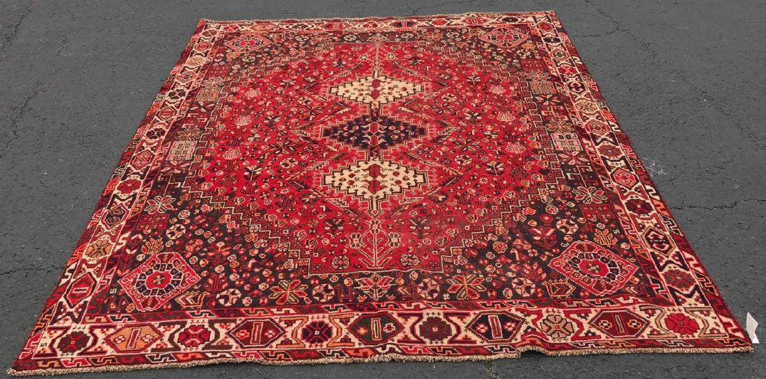 ORIENTAL RUG 6'10" X 8'10" SHIRAZ: ORIENTAL RUG 6'10" X 8'10" SHIRAZ