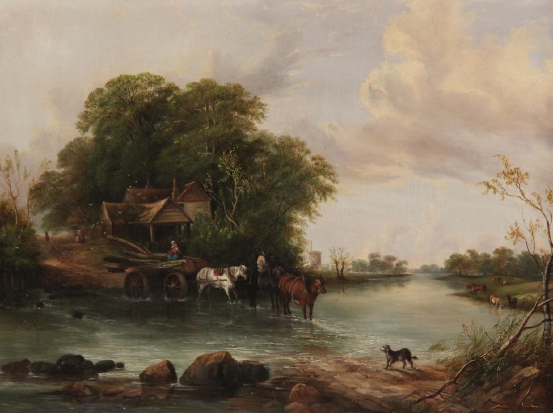19TH C. O/C EUROPEAN LANDSCAPE PAINTING (1 of 4)