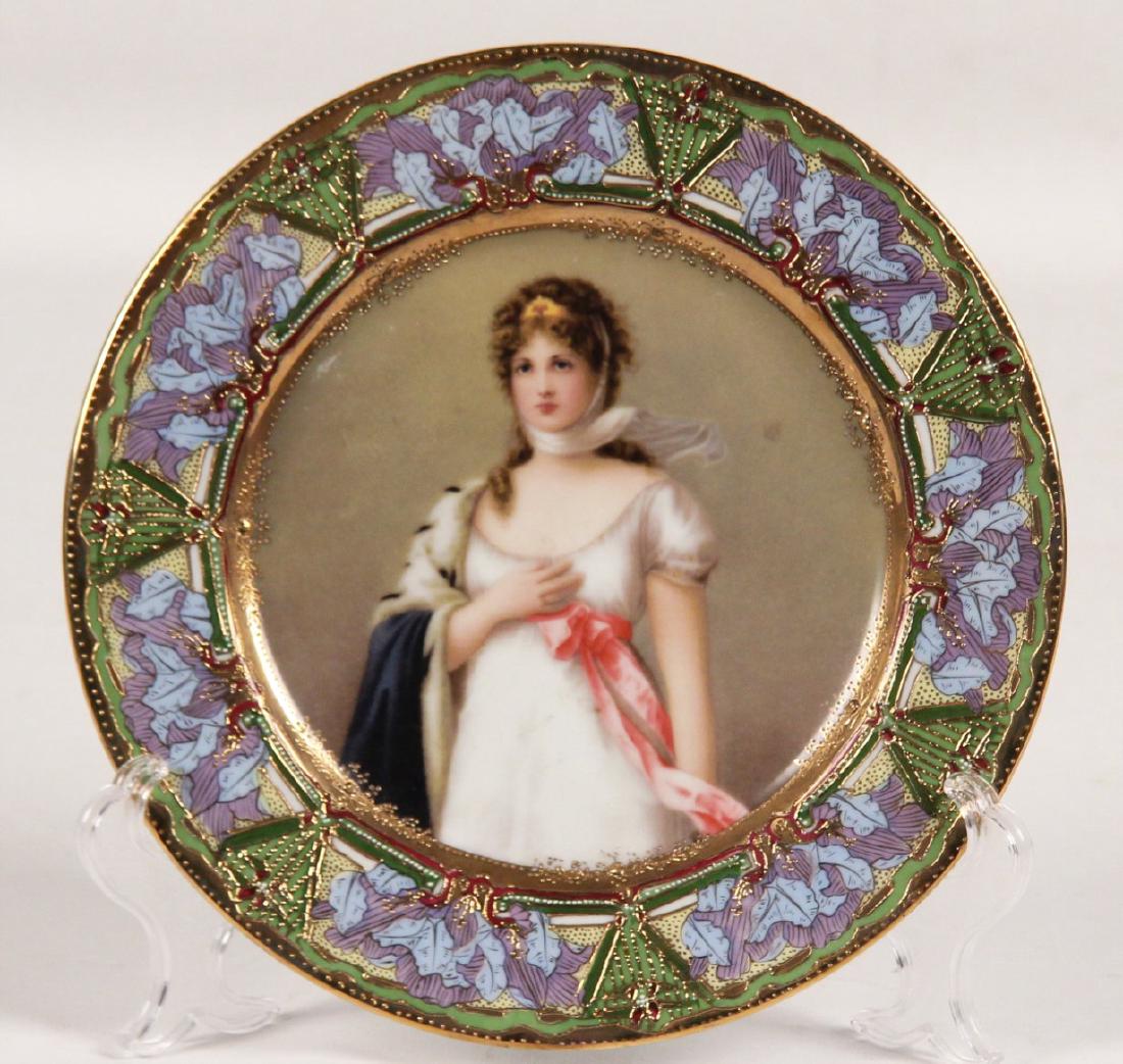 GERMAN PORTRAIT PLATE ON YOUNG MAIDEN (1 of 3)