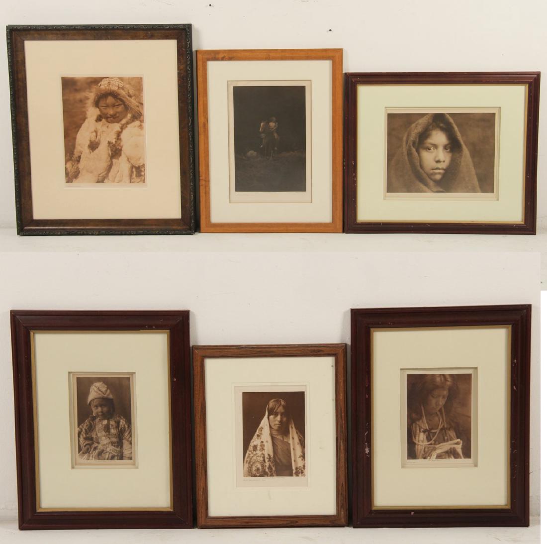 EDWARD S. CURTIS, 6 FRAMED IMAGES OF NATIVE AMERICANS (1 of 8)