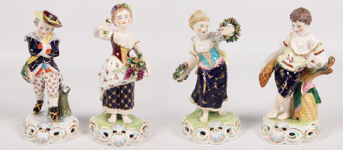 GROUP OF 4 FINELY MODELED DERBY PORCELAIN FIGURINES (1 of 7)