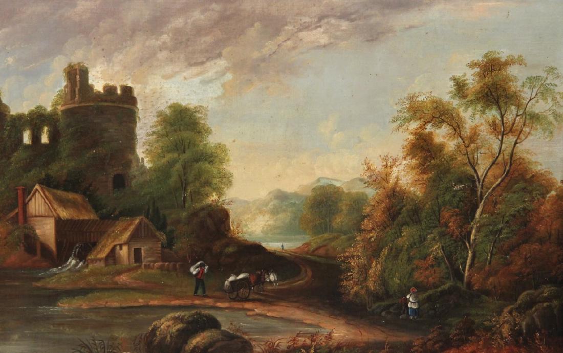 19TH C. OIL ON CANVAS EUROPEAN LANDSCAPE PAINTING (1 of 6)