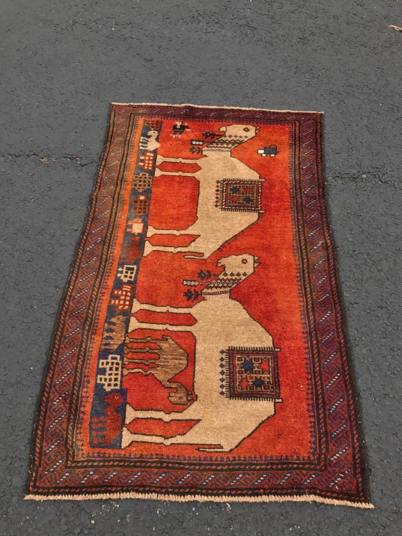 ORIENTAL RUG 3' X 4'9" BALOUCHI: ORIENTAL RUG 3' X 4'9" BALOUCHI