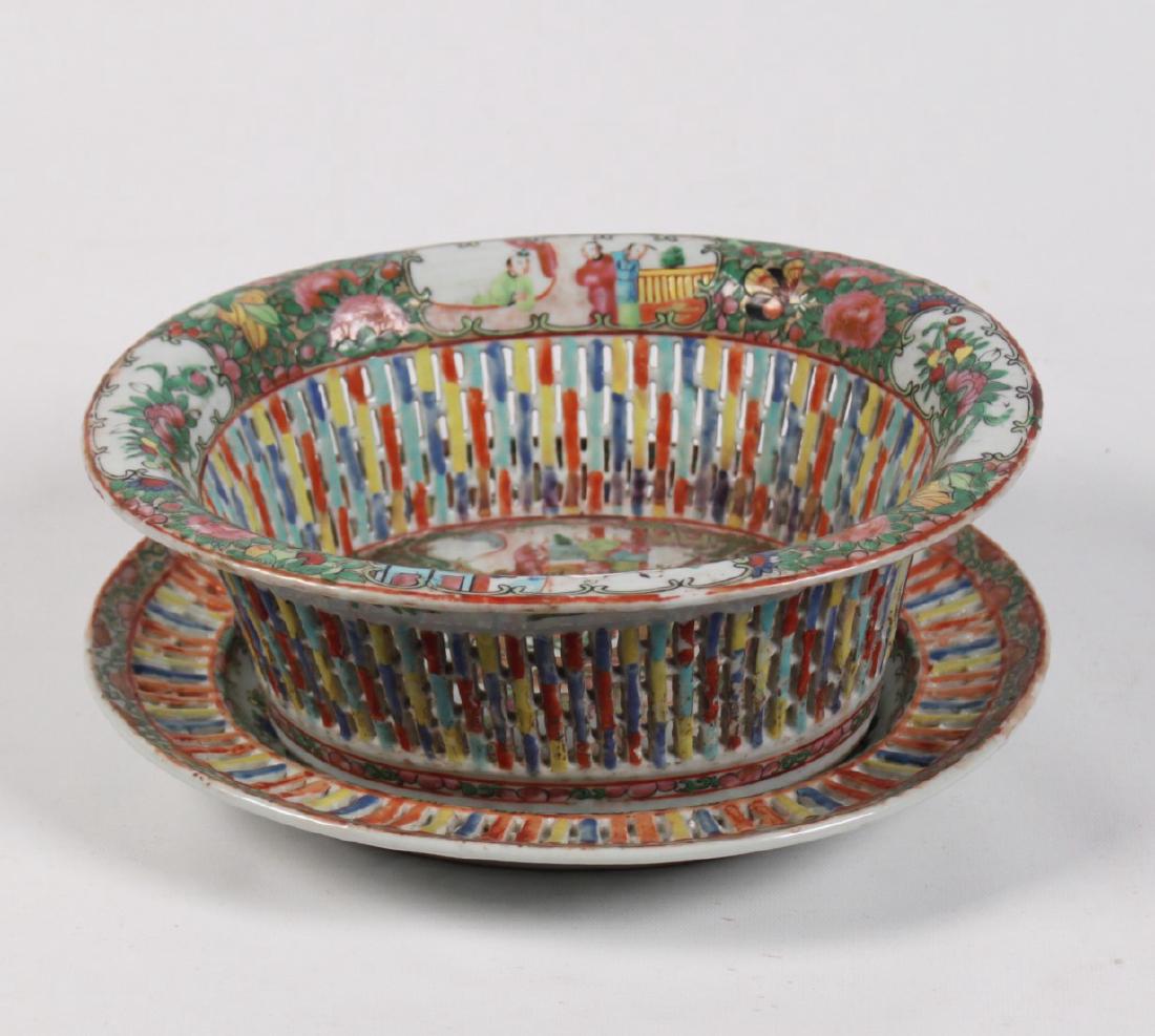 ROSE MEDALLION RETICULATED BOWL AND UNDERPLATE (1 of 3)