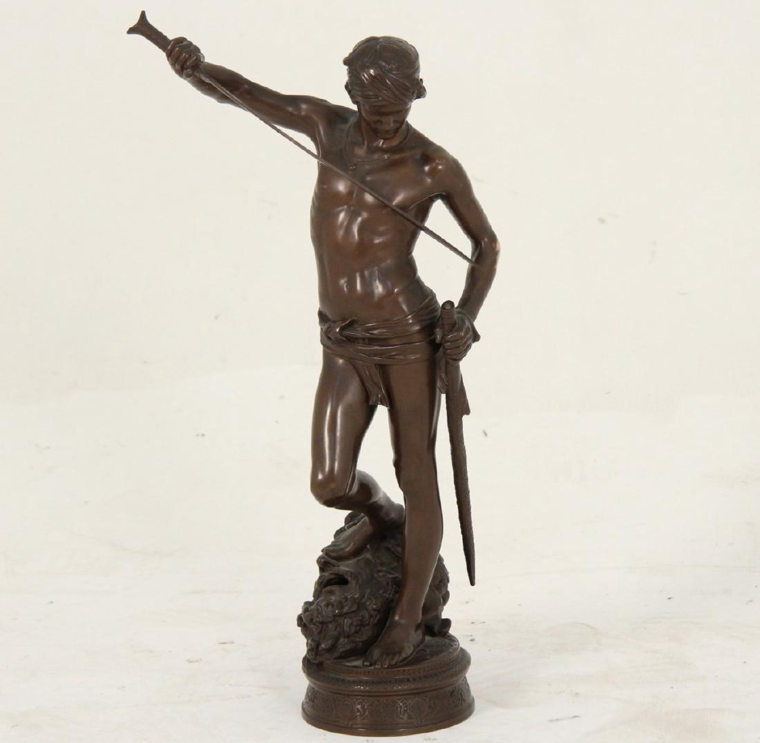 A. Mercie (1845 1916), Bronze Sculpture Of David