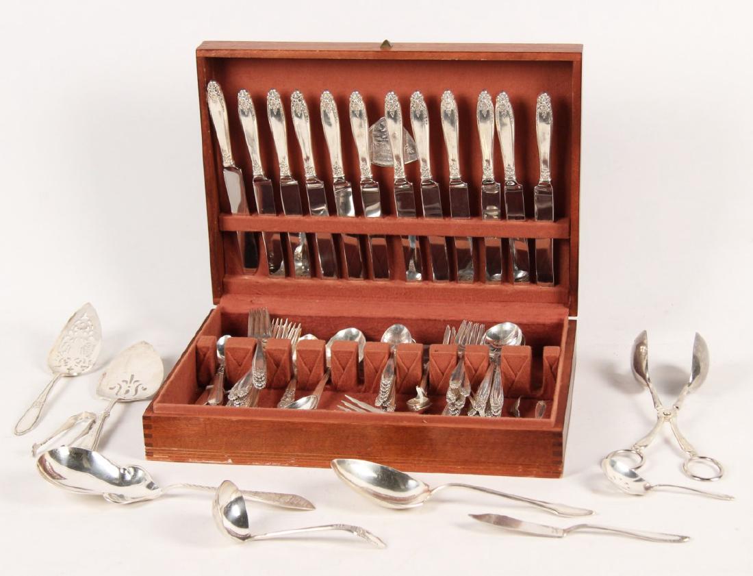 79 TROY OZS., STERLING "PRELUDE" PATTERN FLATWARE BY (1 of 4)