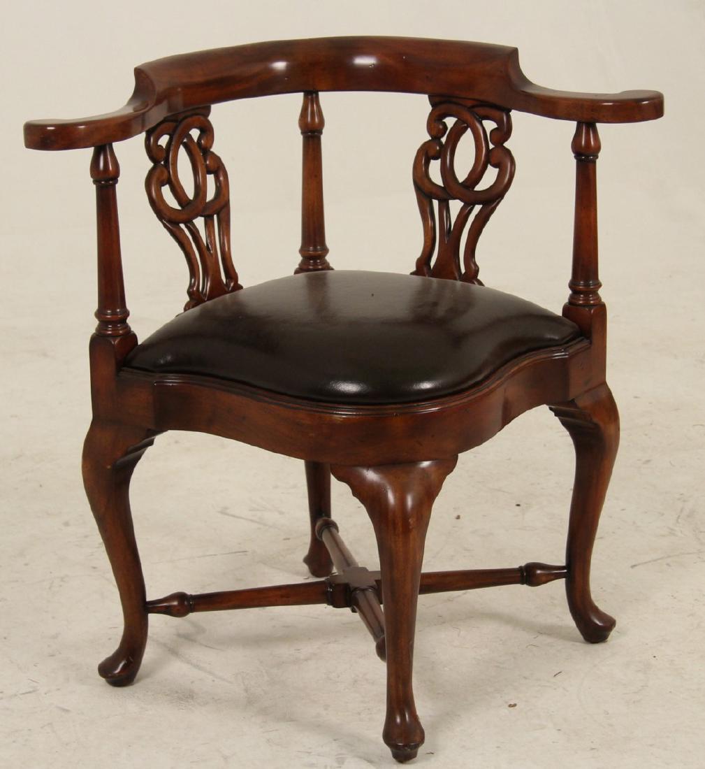 MAHOGANY CORNER CHAIR BY THEODORE ALEXANDER (1 of 2)