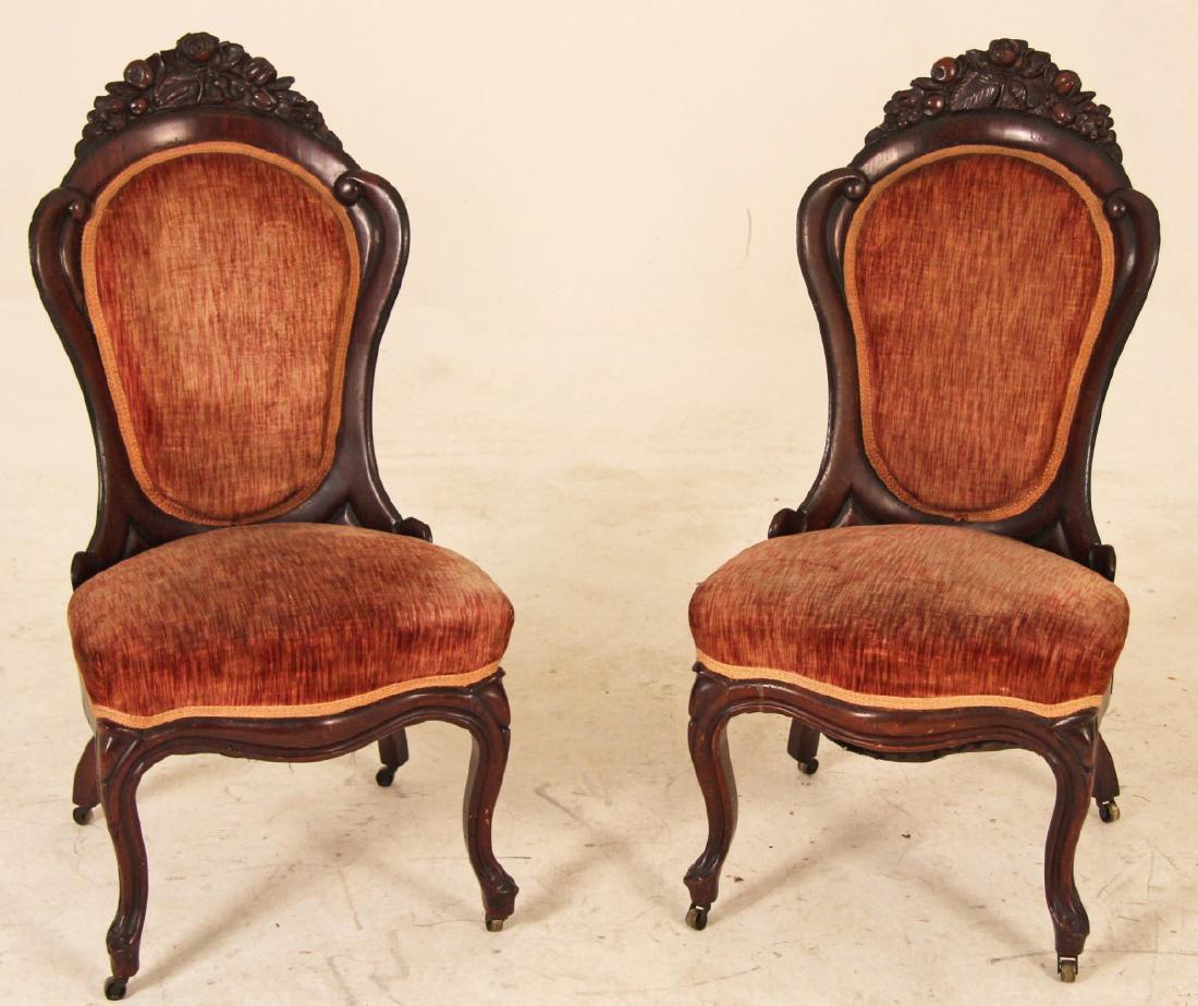 PAIR OF AMERICAN PARLOR CHAIRS ATTRIB. TO JOSEPH MEEKS (1 of 4)