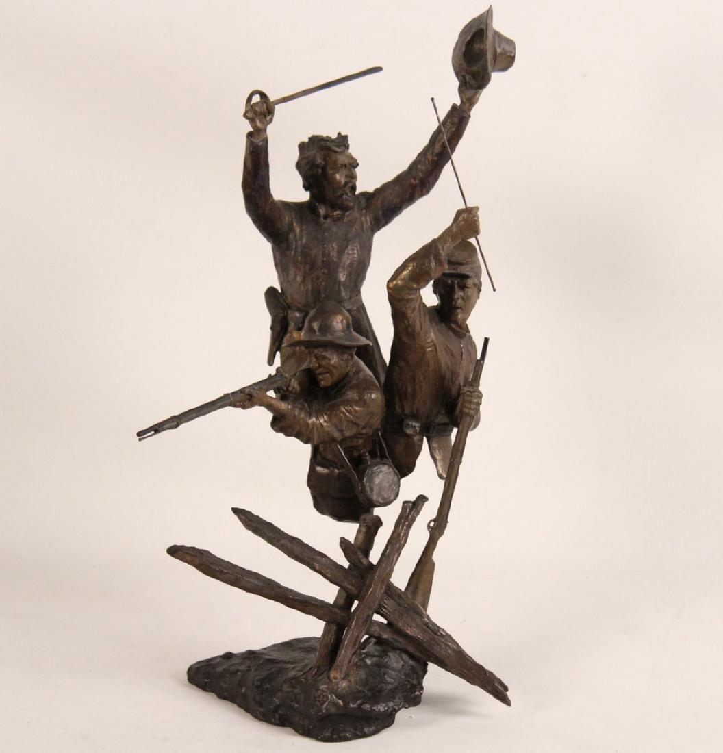 MARK HOPKINS, BRONZE SCULPTURE OF FIGURES OF CIVIL WAR (1 of 3)