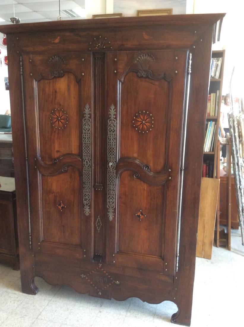 19TH C. FRENCH PROVINCIAL BRITTANY ARMOIRE (1 of 2)