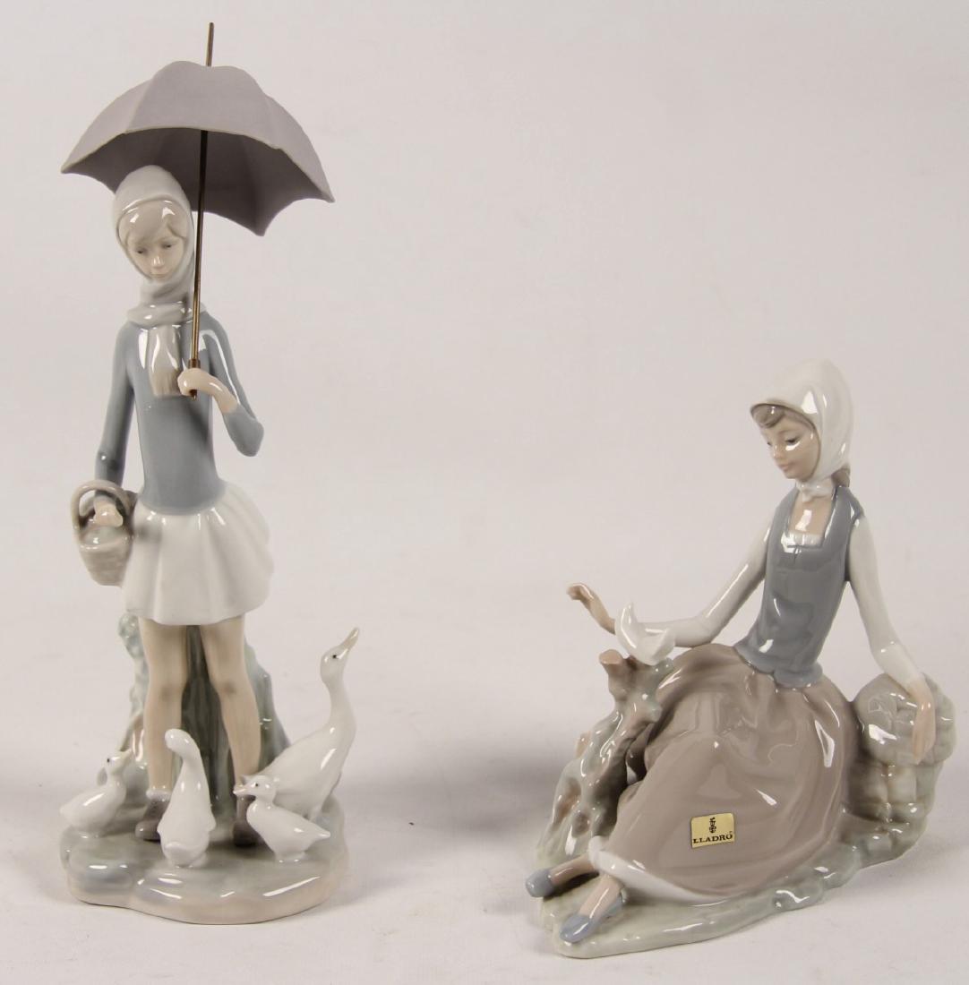 GROUP OF 2 LLADRO PORCELAIN FIGURINES OF YOUNG LADIES (1 of 4)