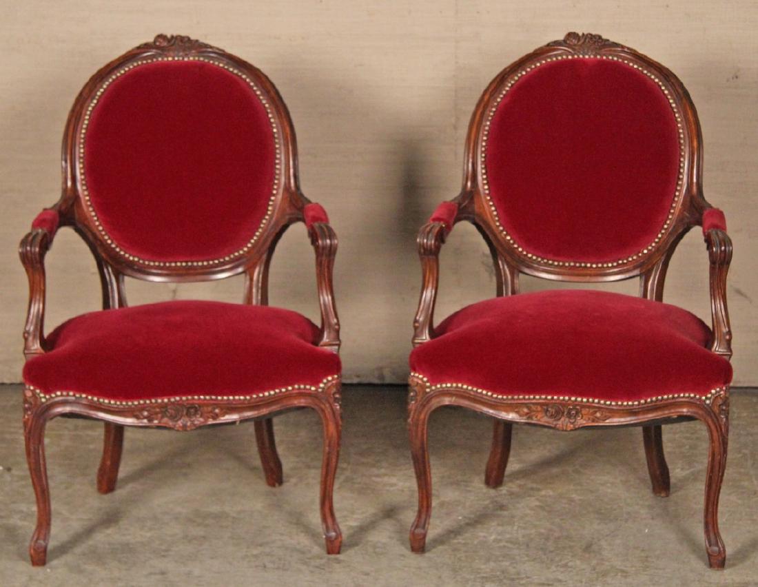 PAIR OF AMERICAN MAHOGANY ARM CHAIRS (1 of 2)