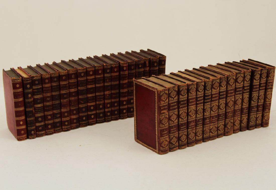 32 ENGLISH LEATHER BOUND BOOKS (1 of 4)