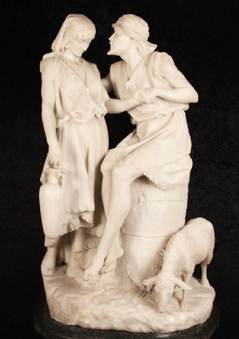 RAFFAELLO ROMANELLI, ITALIAN MARBLE/REBECCA AND ISSAC (1 of 4)