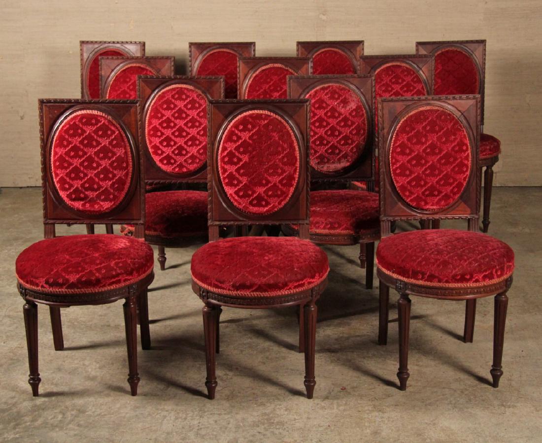 EN SUITE TO LOT 255; SET OF 12 MATCHING CHAIRS: ENSUITE TO LOT 255; SET OF 12 MATCHING CHAIRS; 38"H X 18.5"W X 18.5"D
