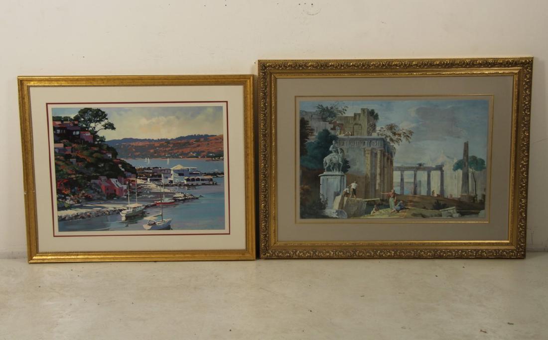 DECORATIVE 2 PIECE MISC. LOT OF FRAMED ART (1 of 3)