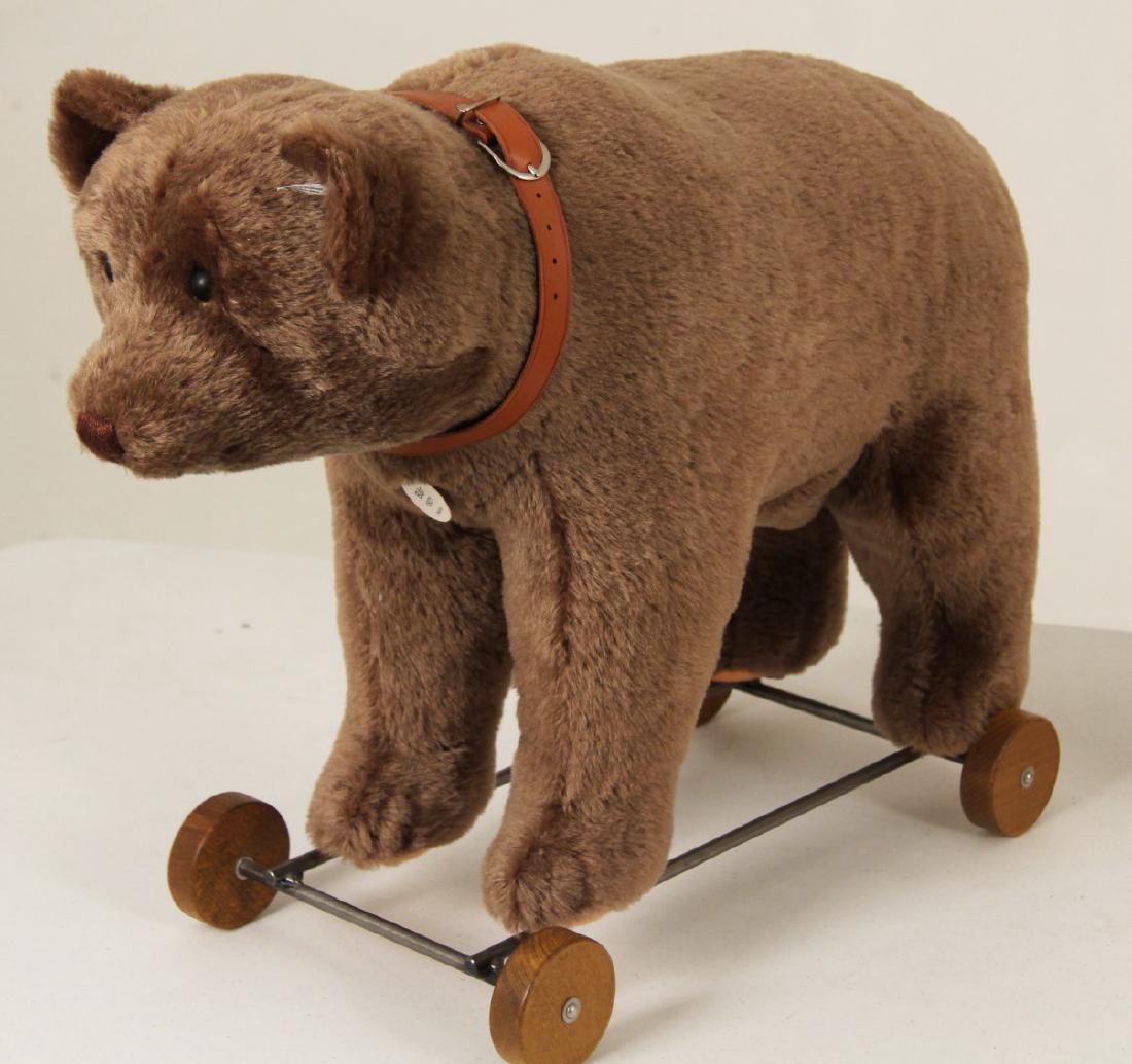 STEIFF 1921 TEDDY BEAR ON WHEELS - Nov 