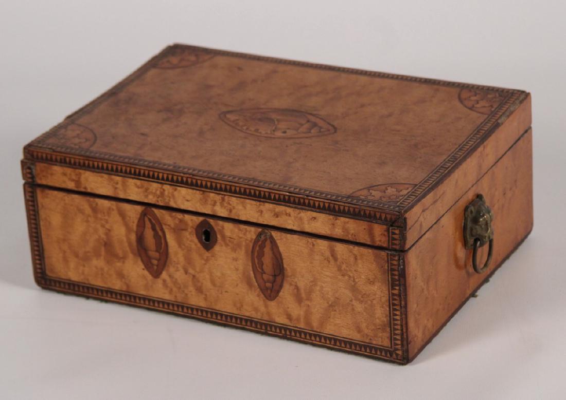 19TH C ENGLISH REGENCY SATINWOOD BOX (1 of 1)