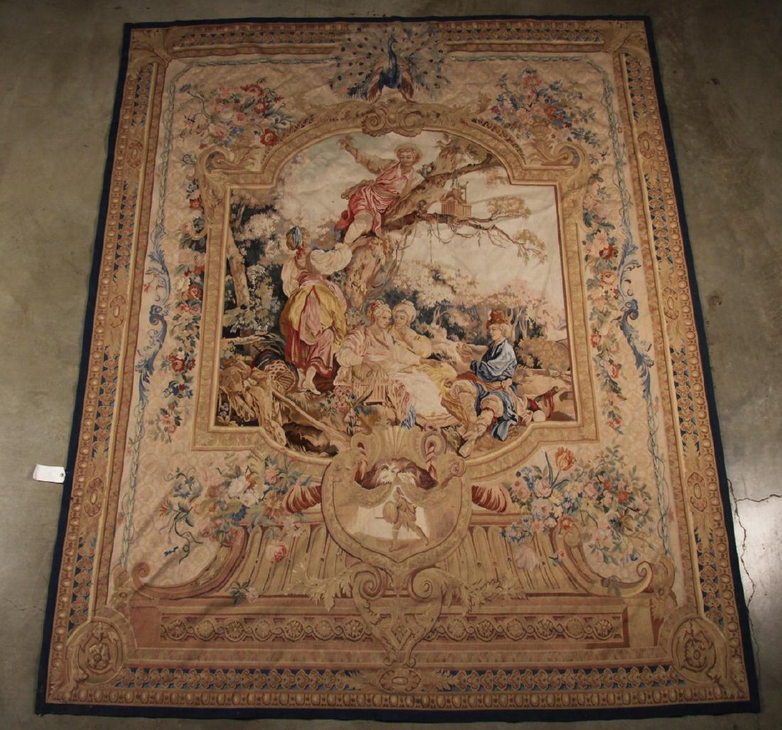 FRENCH STYLE AUBUSSON TAPESTRY 7'2" X 8'11" (1 of 4)