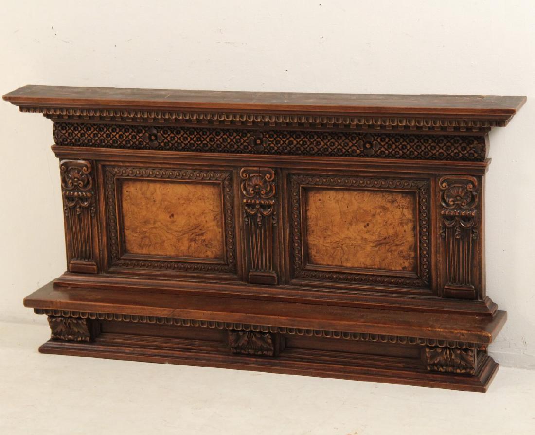 ARCHITECTURAL ITALIAN WALNUT HANGING SHELF (1 of 2)