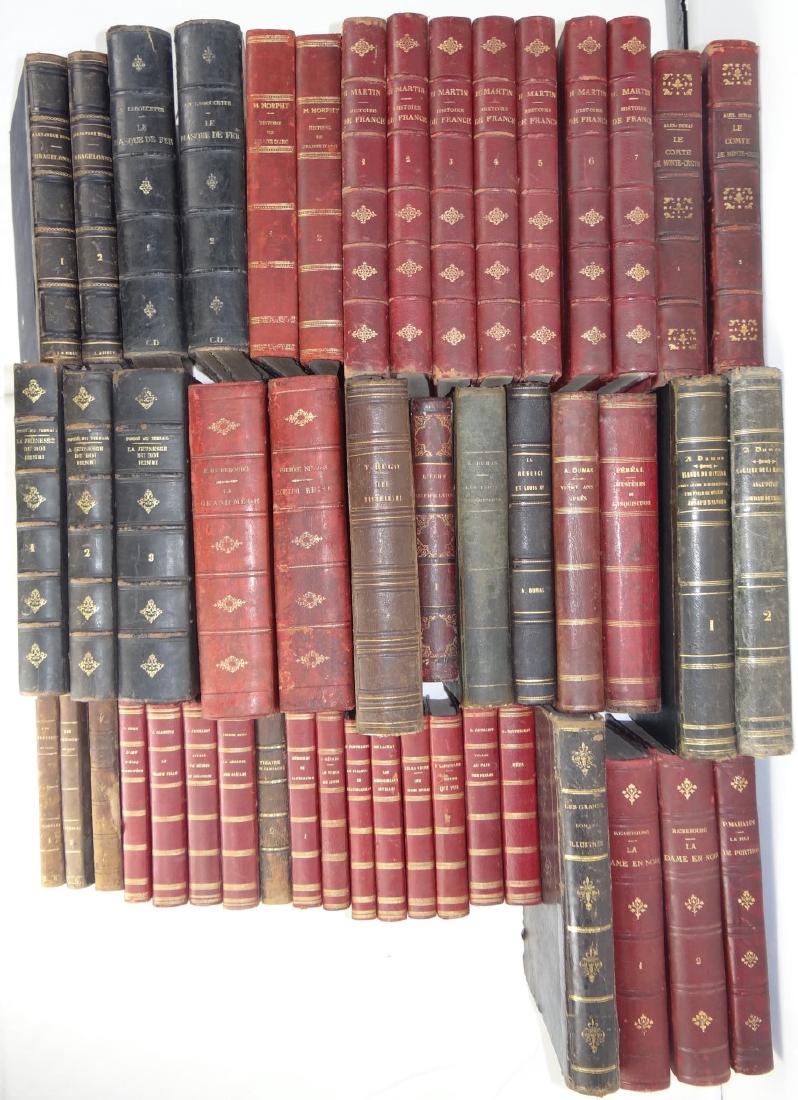 FRENCH LIBRARY CONSISTING OF 48 LEATHER BOUND BOOKS (1 of 6)