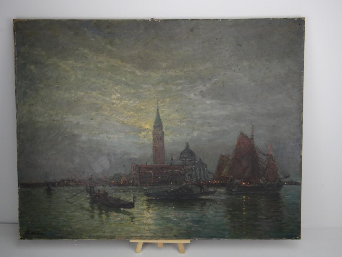 BARBIER, O/C WATER SCENE PAINTING (1 of 3)