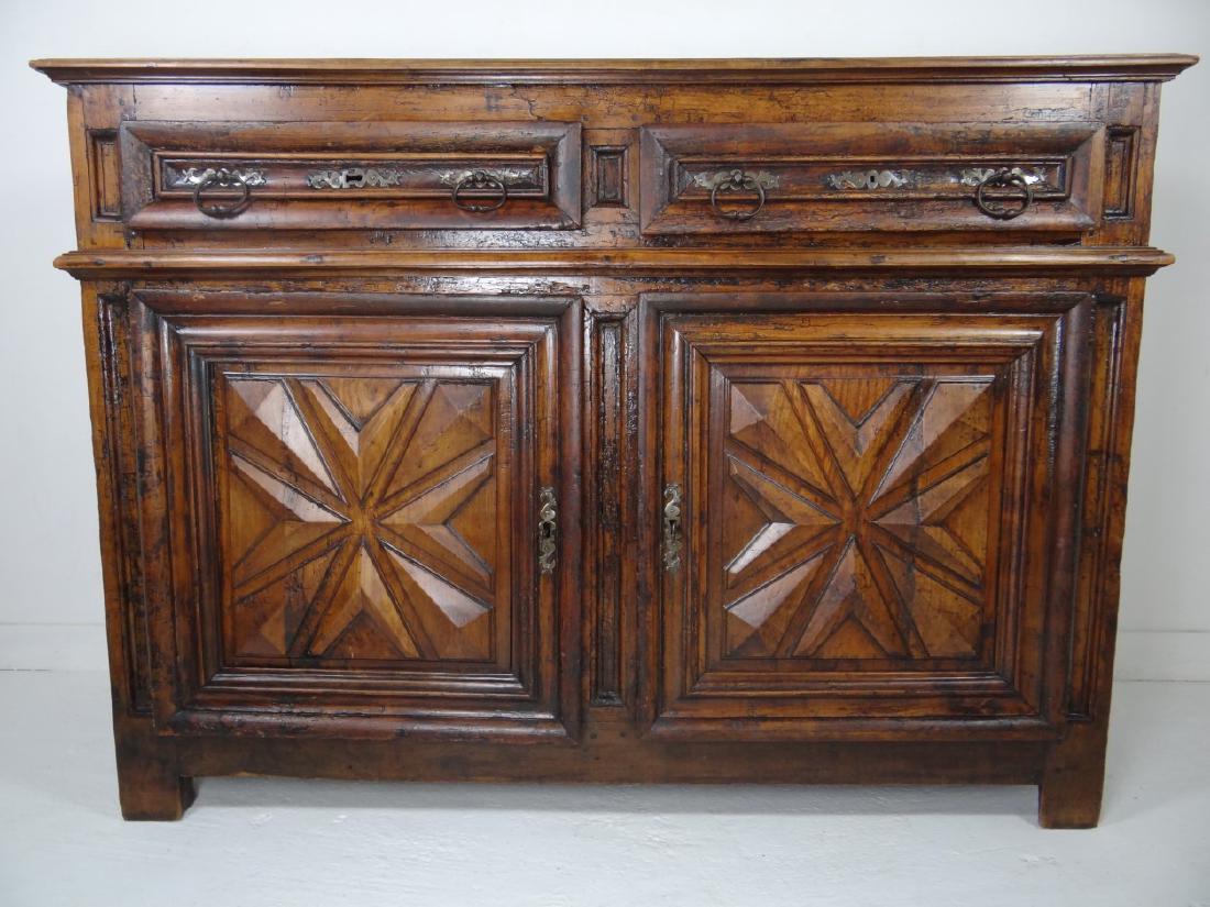 18TH C. LOUIS XIII STYLE WALNUT TWO DRAWER BUFFET (1 of 10)