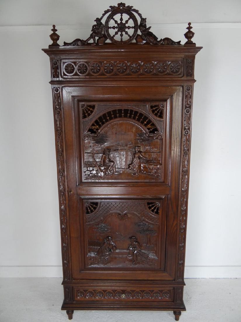 PROVINCIAL FRENCH WALNUT BONNETIERE (1 of 10)