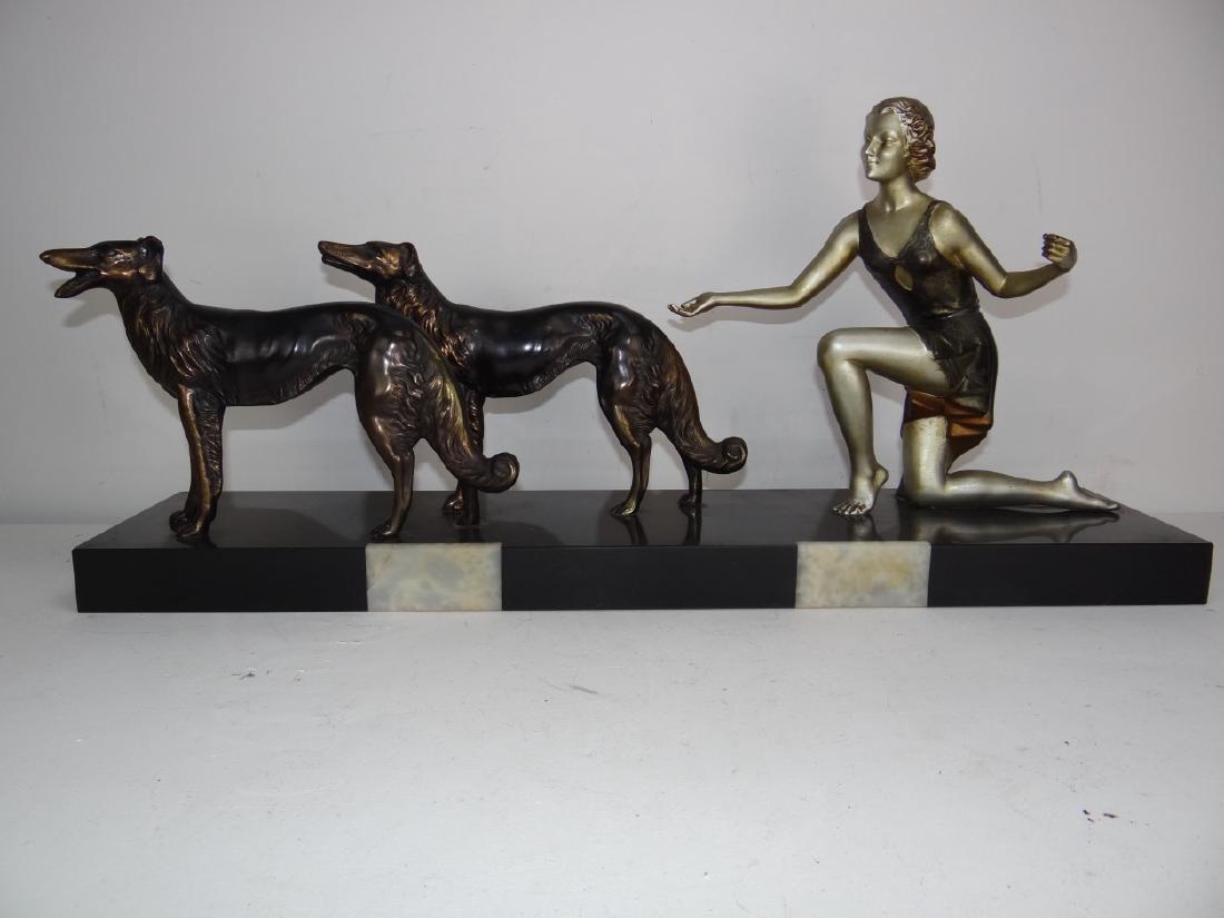 ART DECO SCULPTURE OF A KNEELING DANCER (1 of 4)