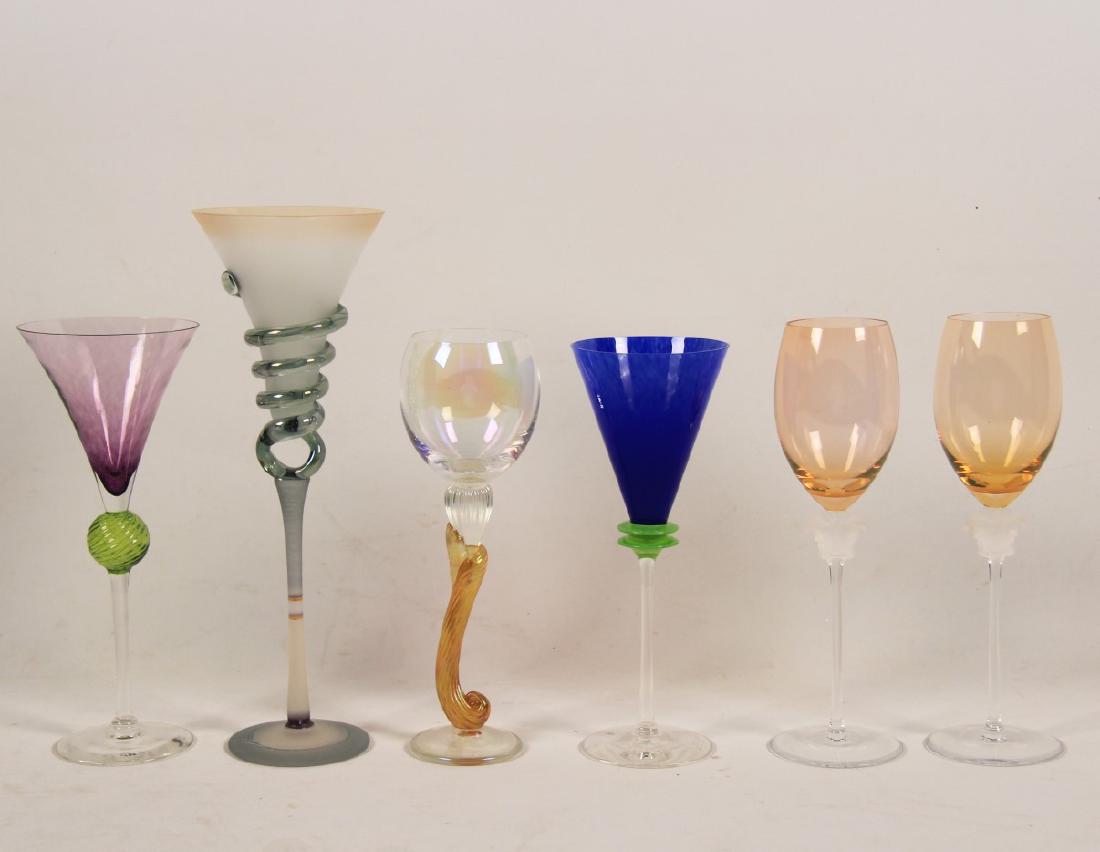 MISC. LOT OF 6 LARGE GLASS GOBLETS (1 of 7)