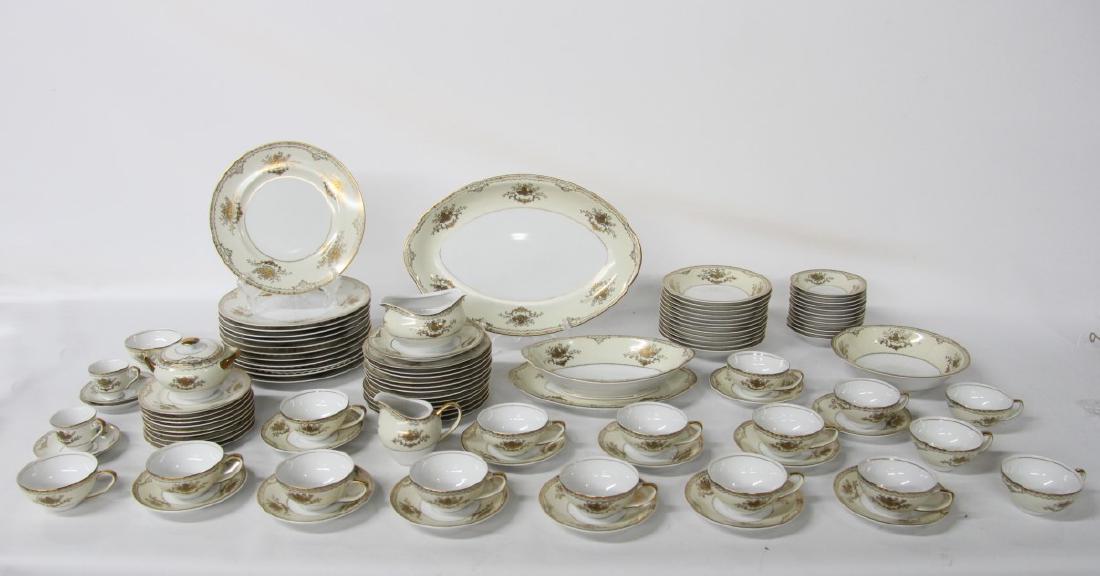 96 PC. GOLD BANDED/ ENCRUSTED DINNER SERVICE (1 of 3)