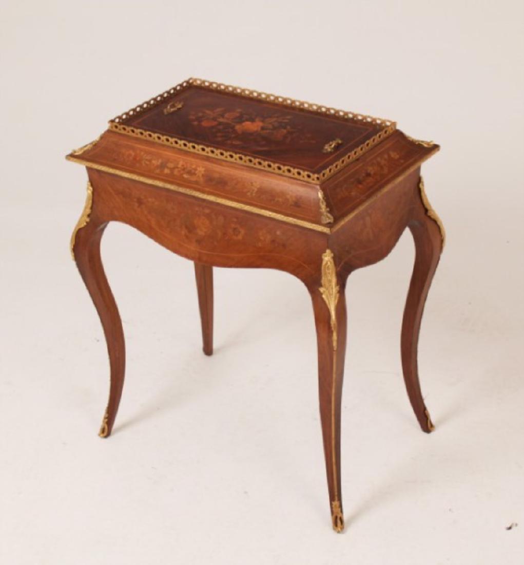 19TH C. FRENCH INLAID JARDINIERE ON STAND (1 of 3)