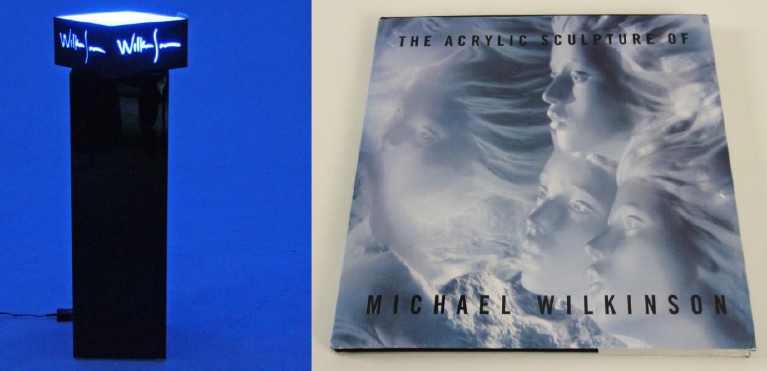 MICHAEL WILKINSON ILLUMINATED PEDESTAL AND BOOK (1 of 10)