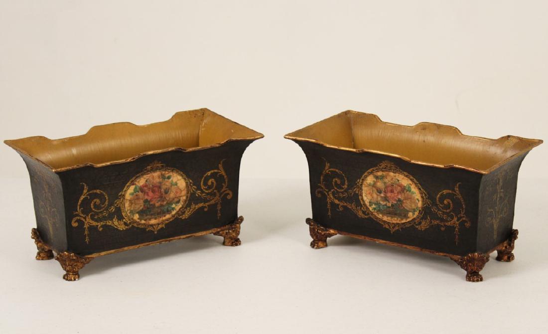 PR. OF RENCH REGENCY STYLE TOLE JARDINIERES (1 of 1)