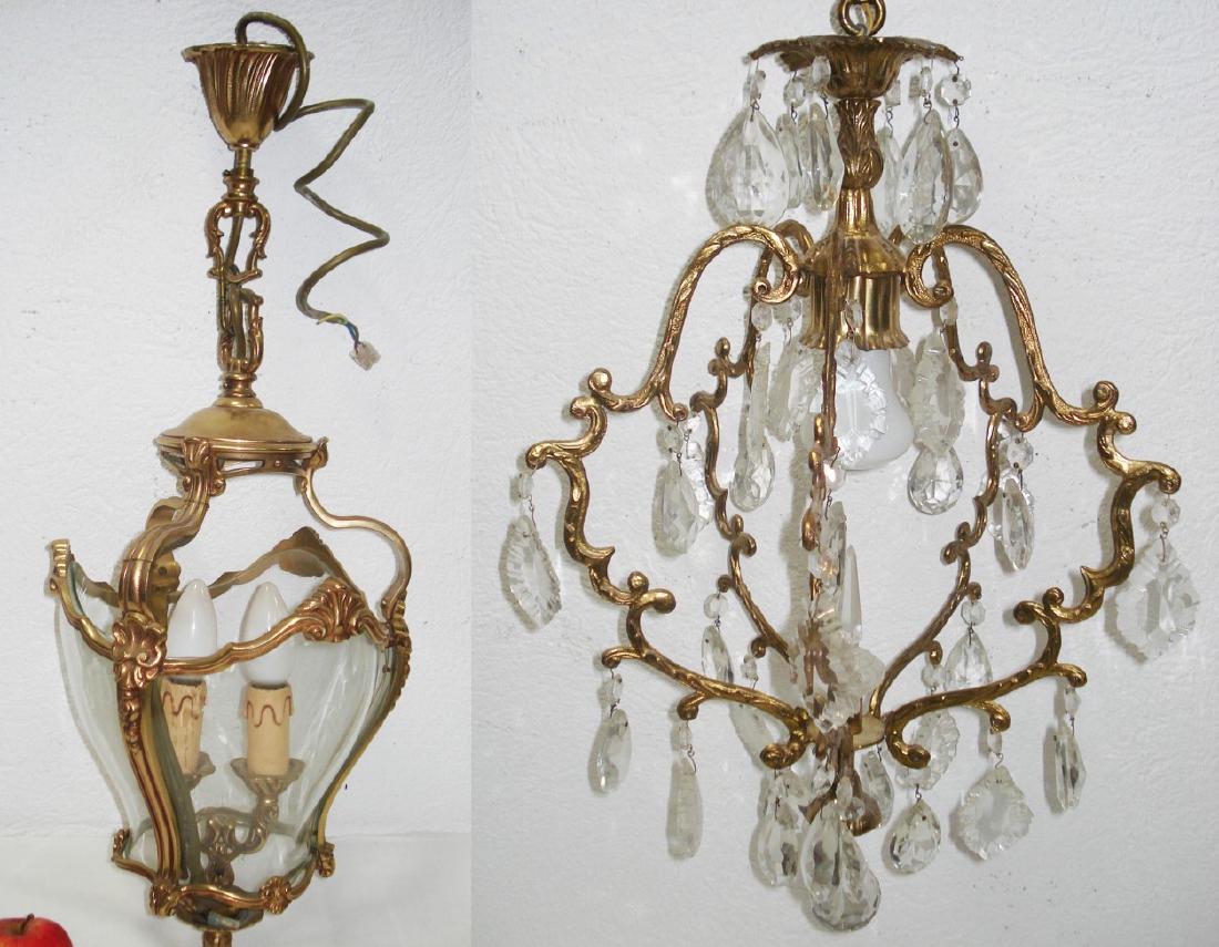 TWO MISCELLANEOUS HANGING FIXTURES FROM FRANCE (1 of 7)